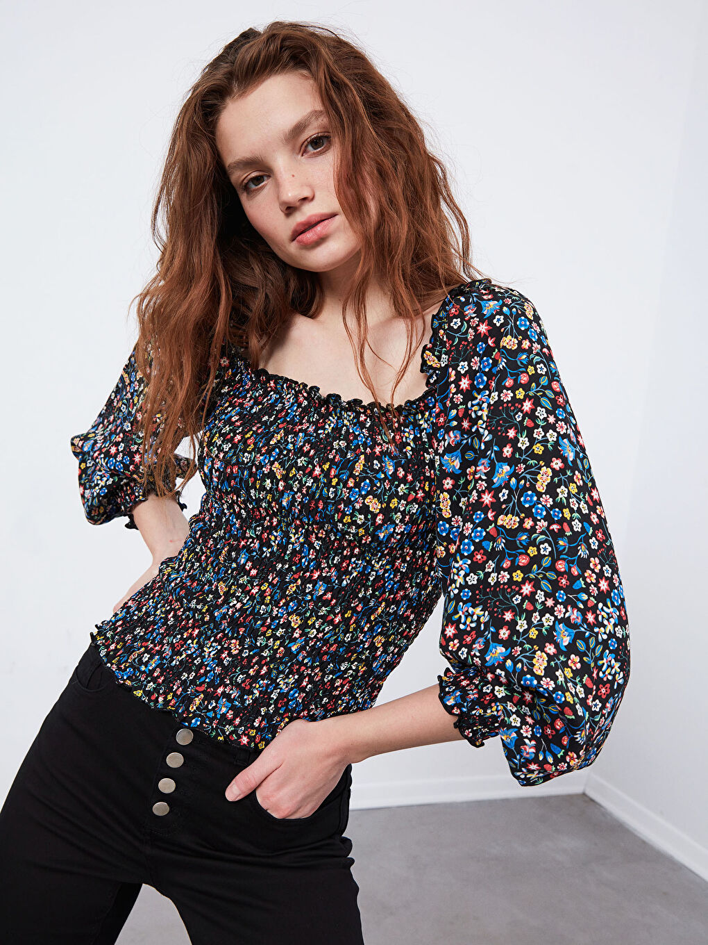 Floral Viscose Blouse-3