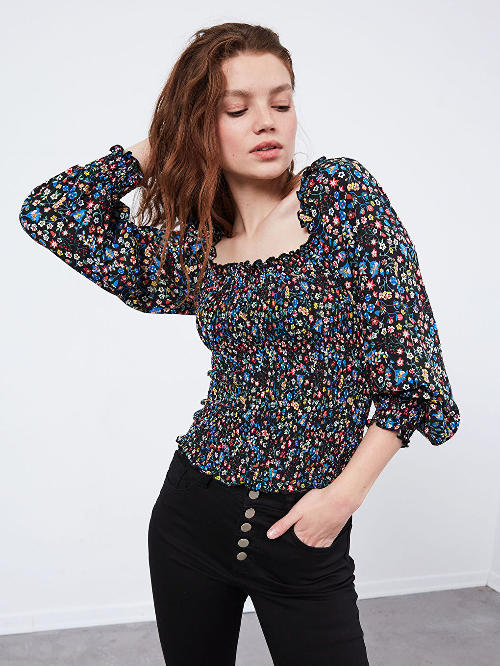 Floral Viscose Blouse