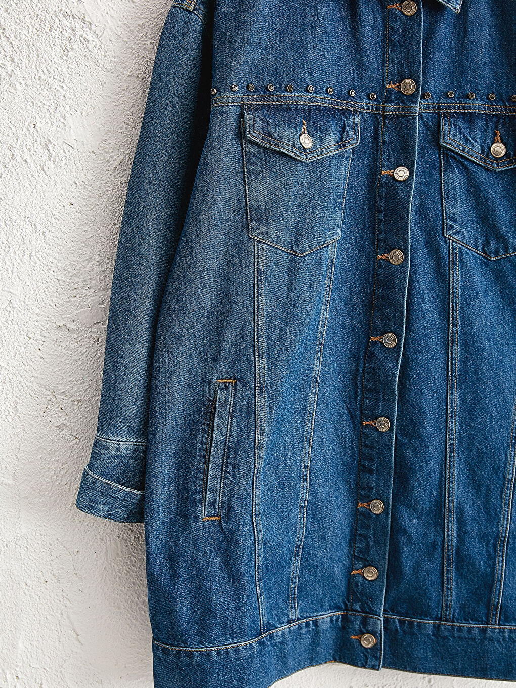 Long Jean Jacket with Pocket-2