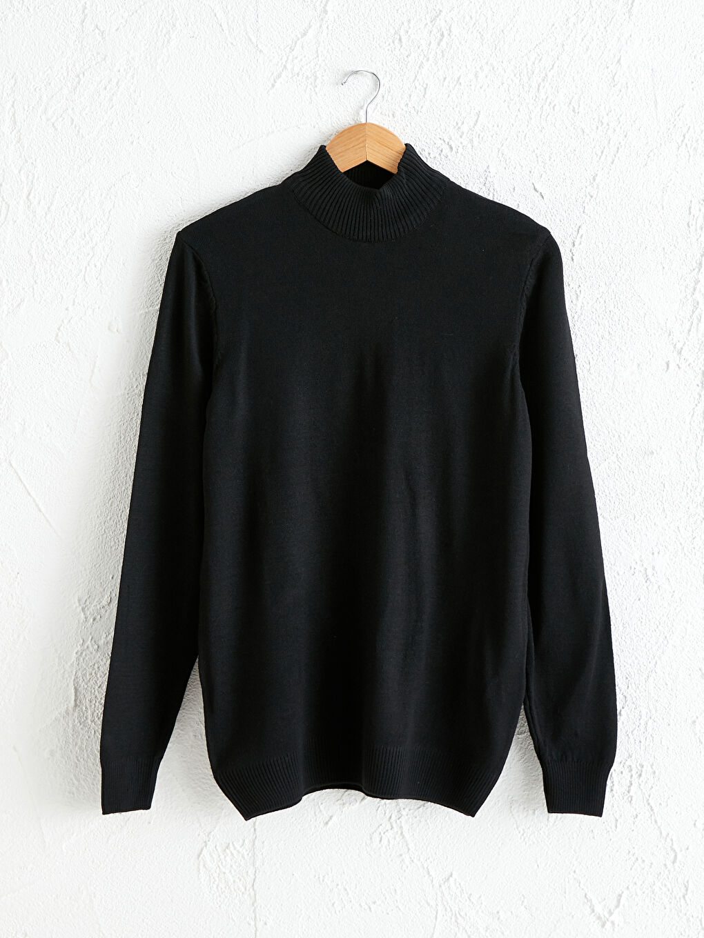 Трикотажный джемпер с воротником под горло-5