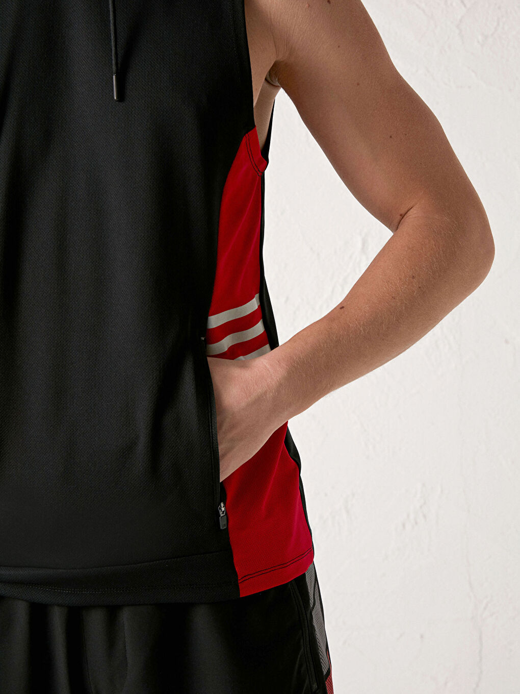 Siyah Standart Kalıp Aktif Spor Erkek Taytlı Kısa Şort-4