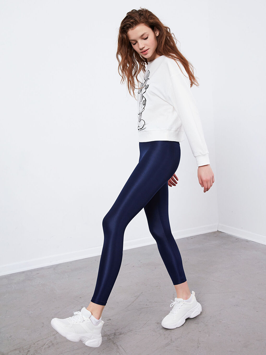 Блестящие леггинсы до щиколотки-4