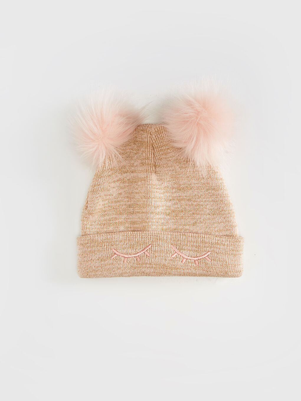 Шапка с помпоном для девочек