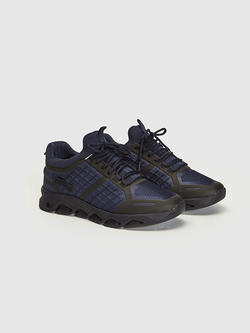 Lacivert Erkek Kalın Taban Bağcıklı Spor Ayakkabı