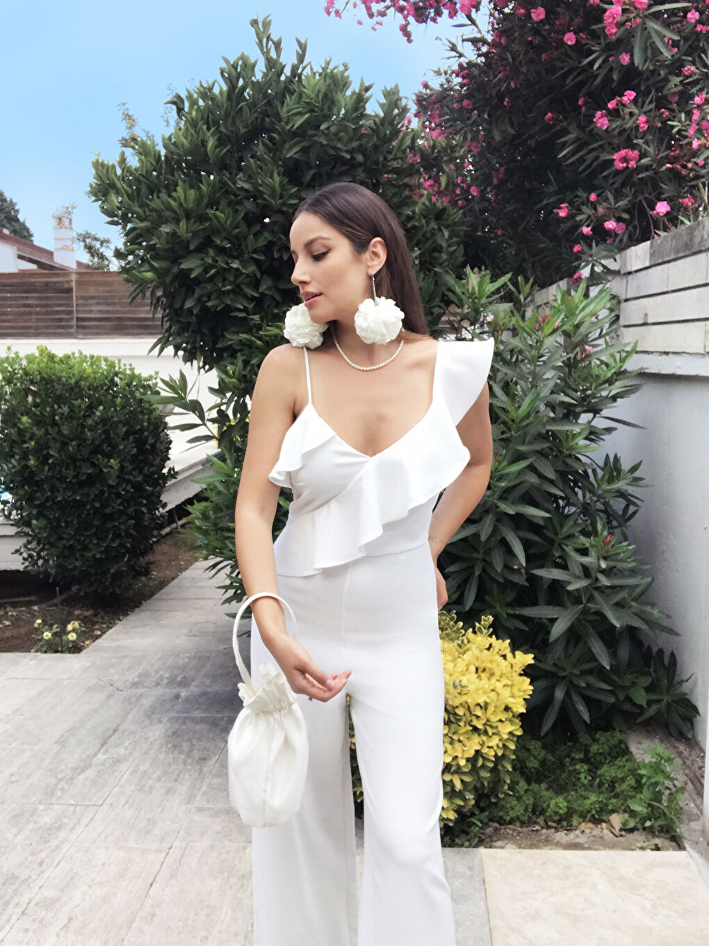 Appleline Save The Date Collar Ruffled Jumpsuit-8