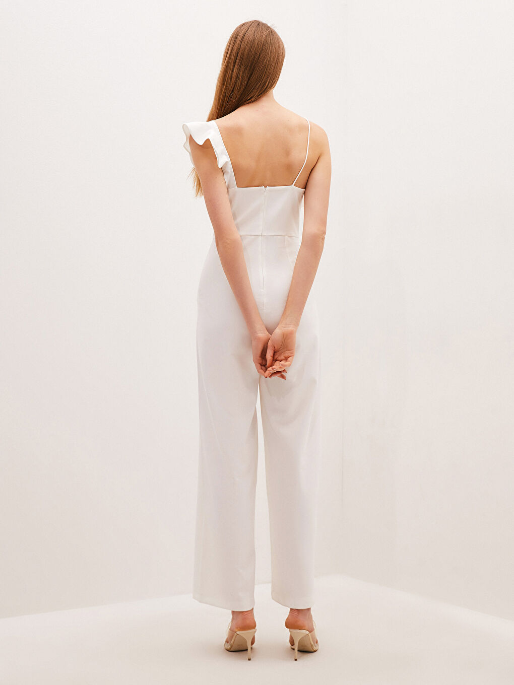 Appleline Save The Date Collar Ruffled Jumpsuit-6