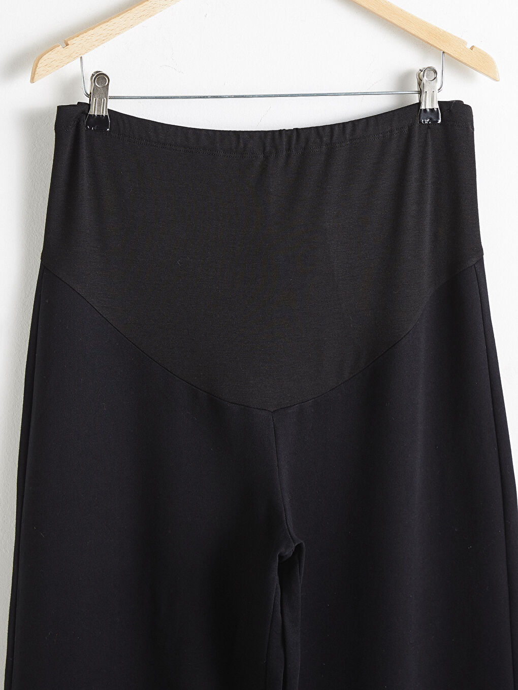 Siyah Geniş Paça Hamile Pantolon-8