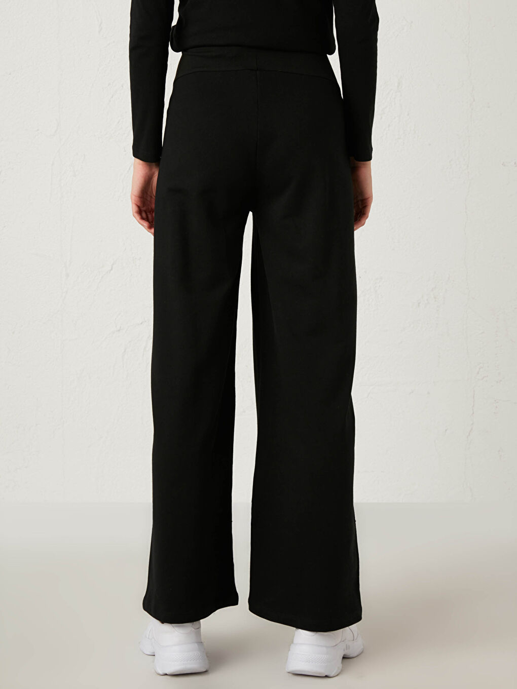 Siyah Geniş Paça Hamile Pantolon-4