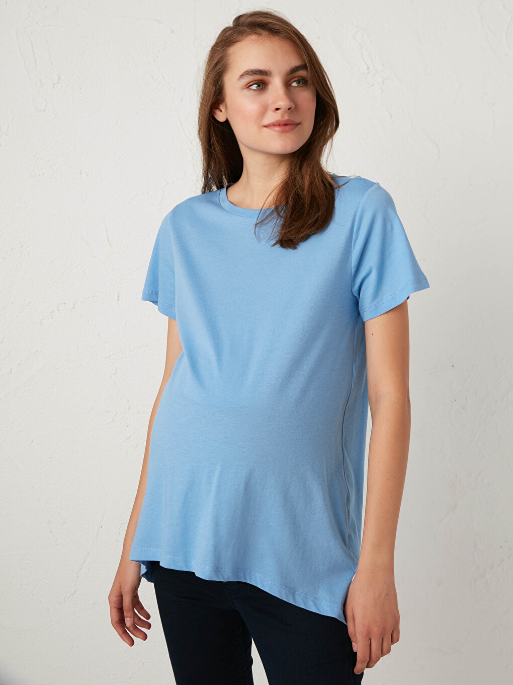 Plain Cotton Maternity T-shirt-1