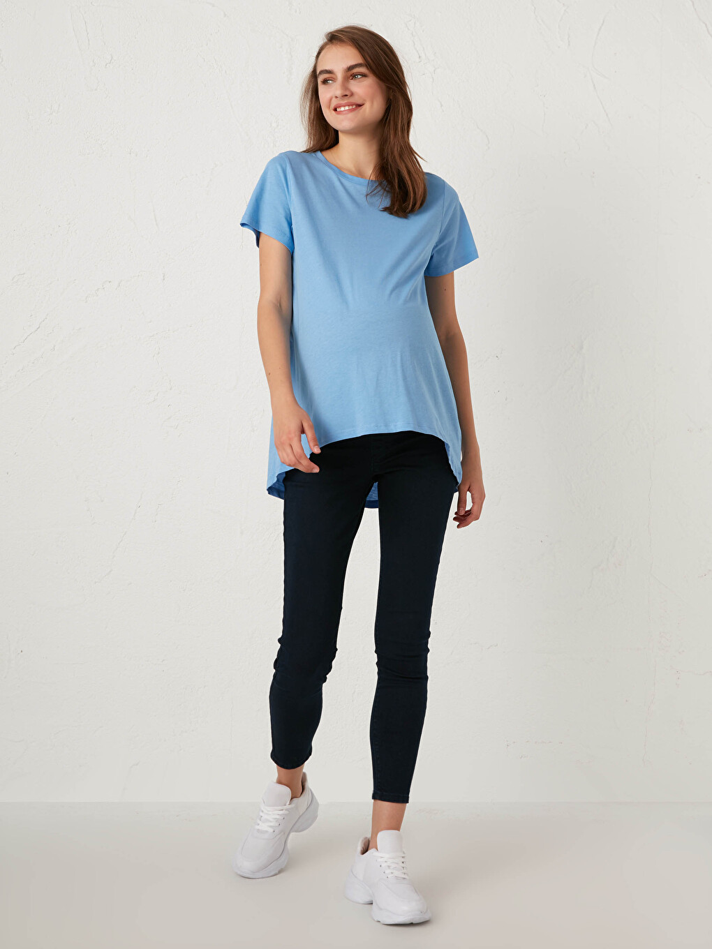 Plain Cotton Maternity T-shirt-2