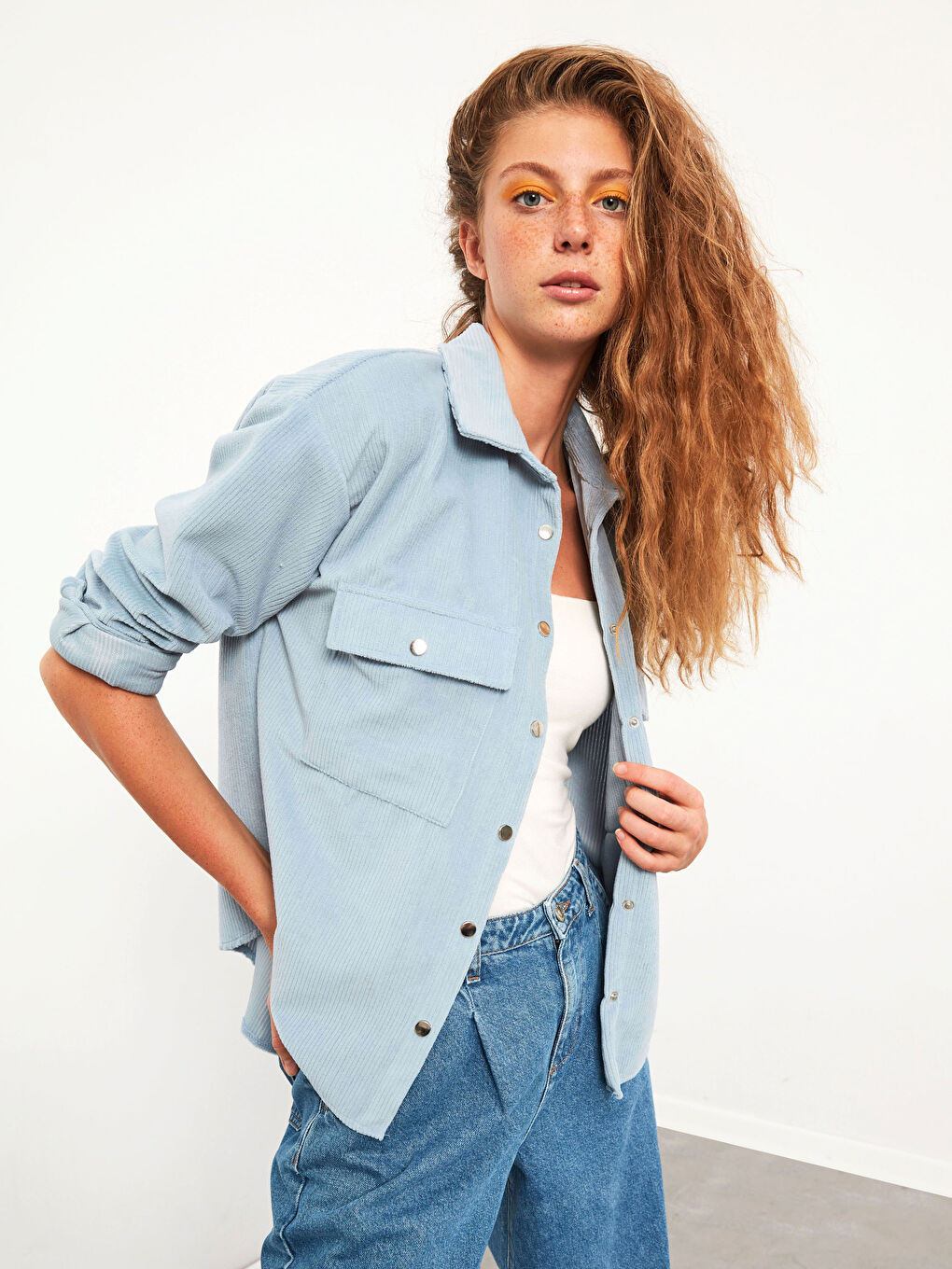 Velvet Shirt with Pocket-1