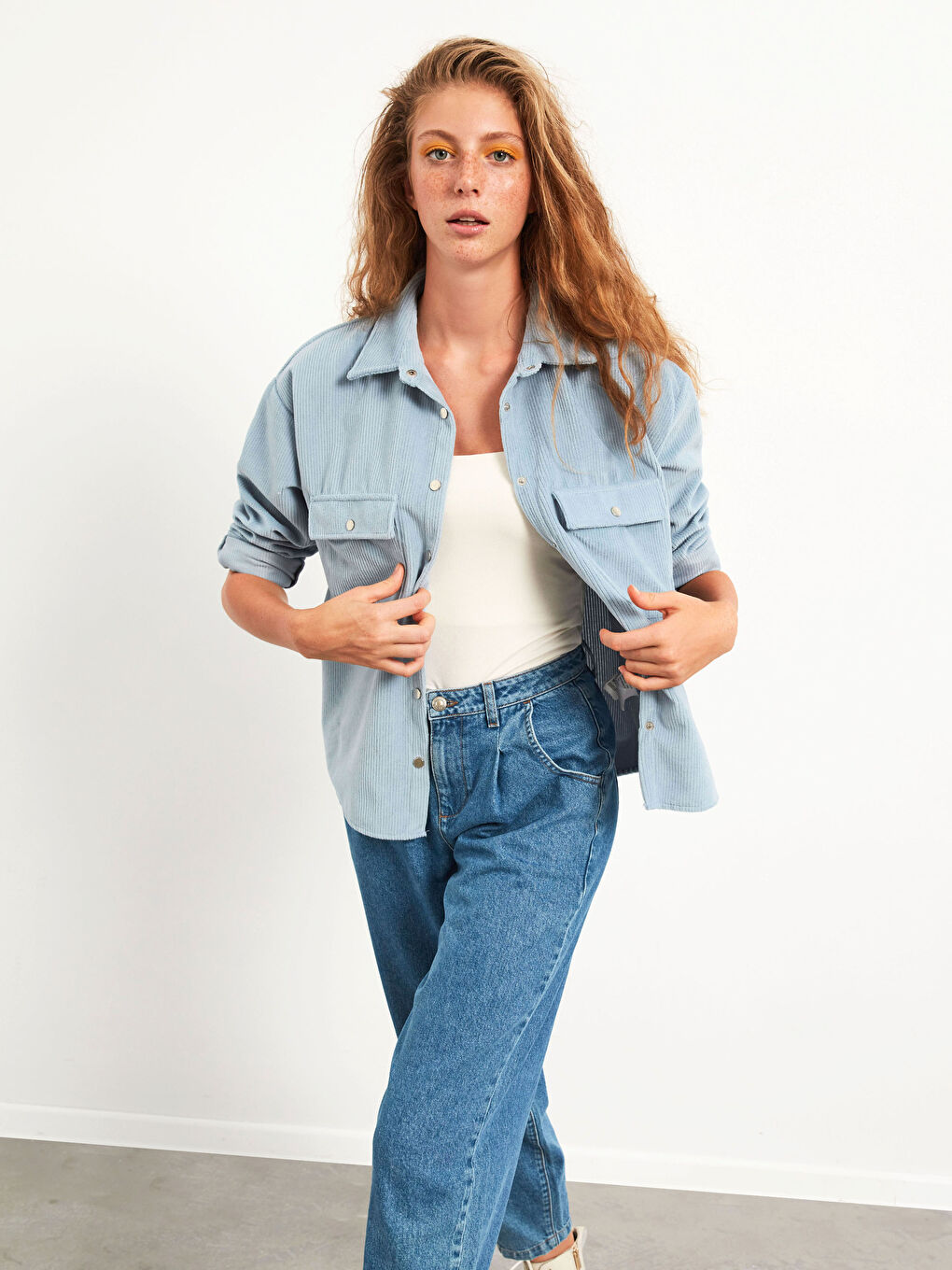 Velvet Shirt with Pocket-2