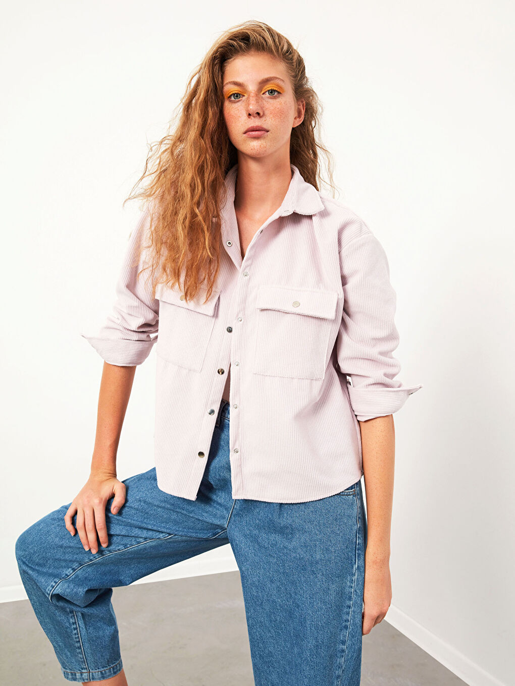 Velvet Shirt with Pocket-6