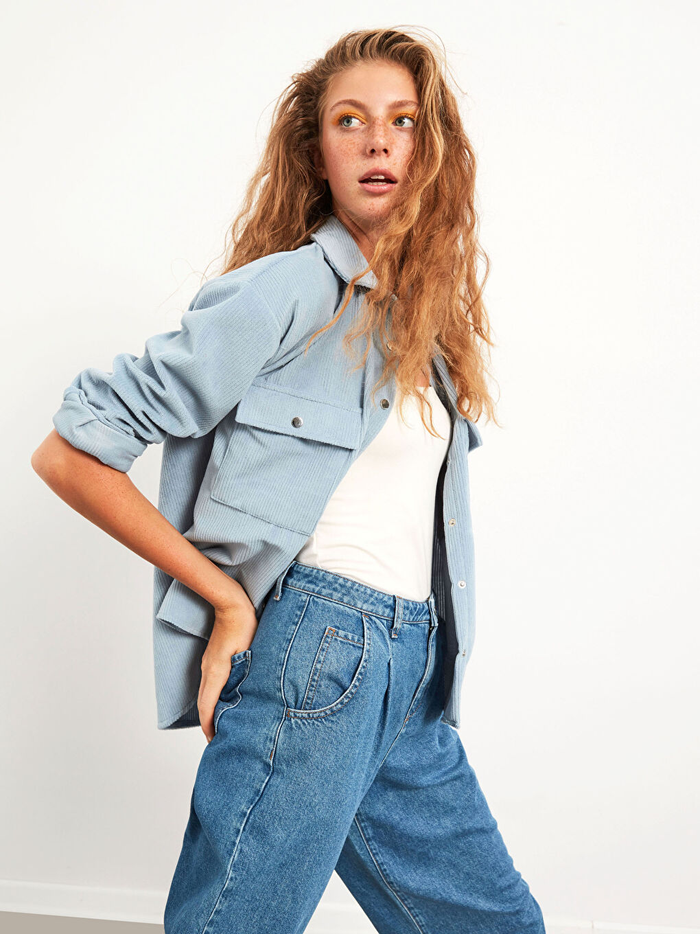 Velvet Shirt with Pocket