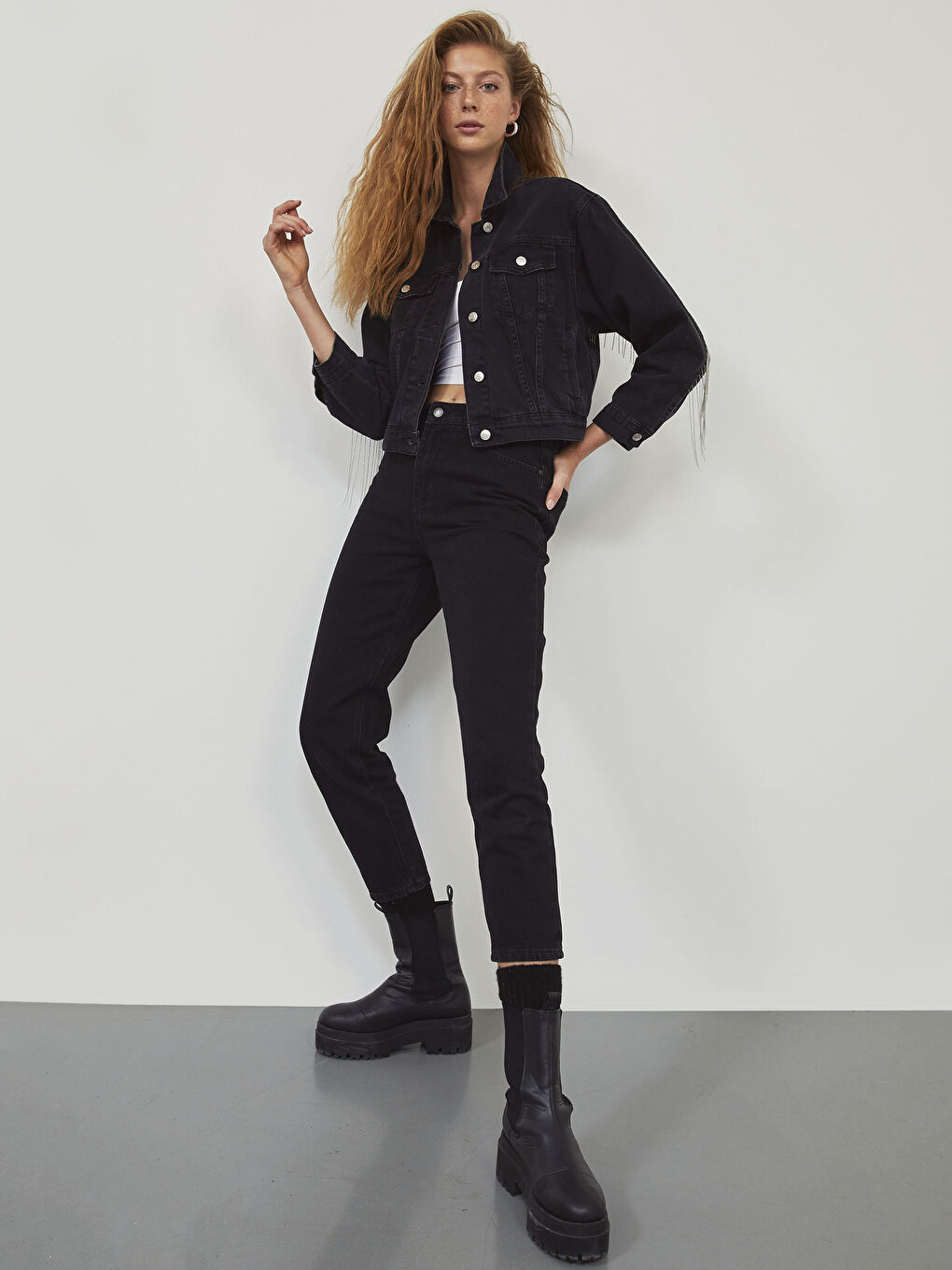 جينز نسائي واسع ومريح-7