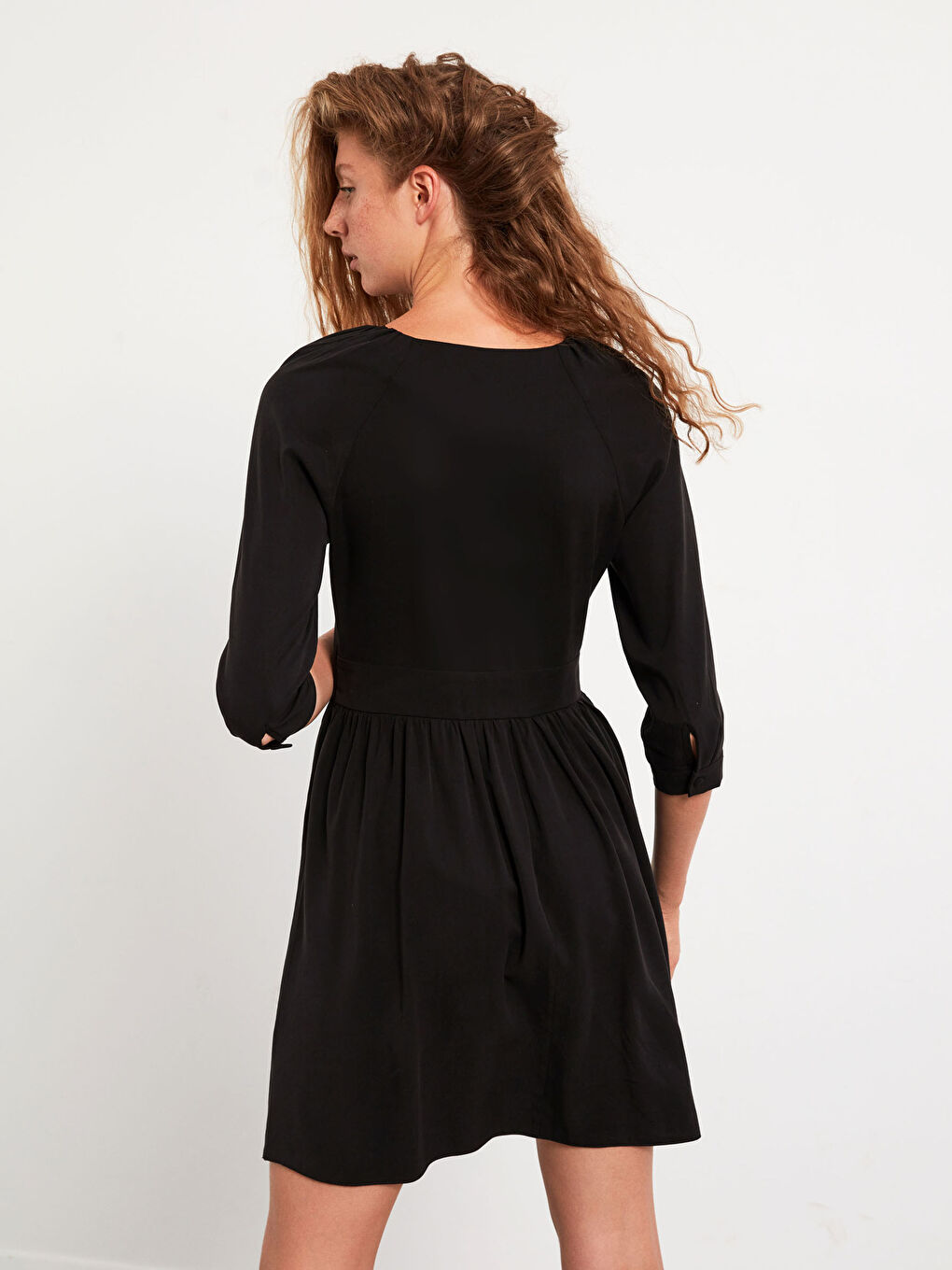 XSIDE Geknöpftes Kragen Ausgestelltes Kleid -0WDF03Z8-CVL