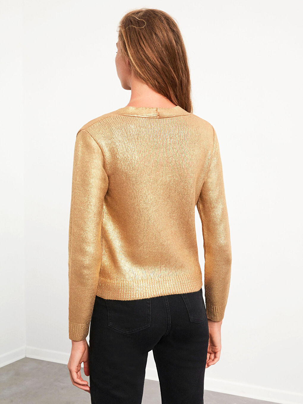 V-Neck Tricot Cardigan-6