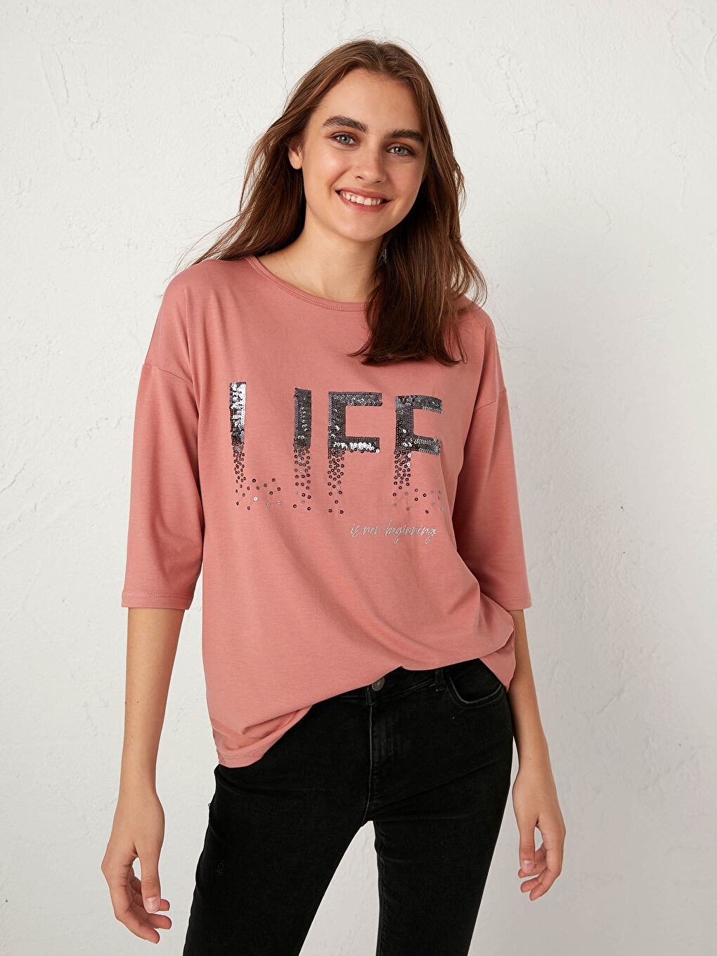 Футболка Стрейч С Блестками-1