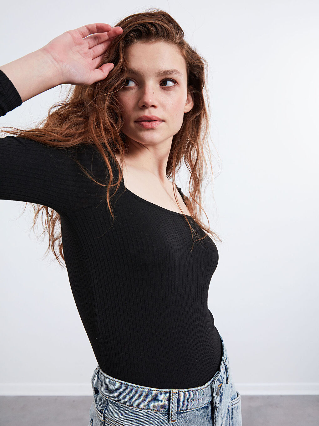 Боди с открытыми плечами-3