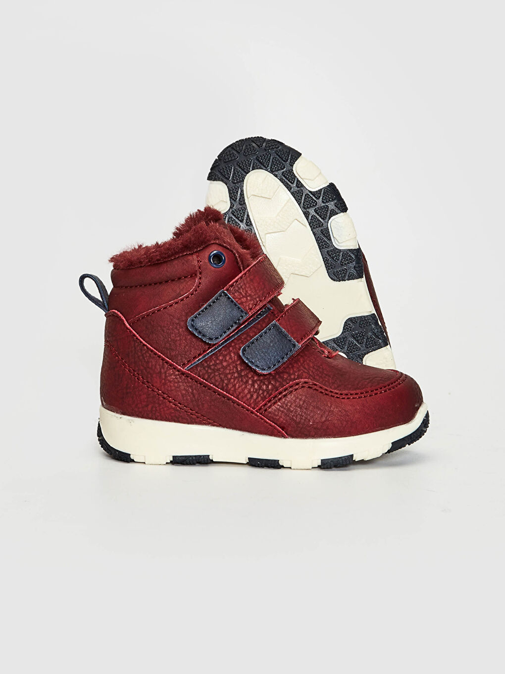 Baby Boy Hook and Loop and Fur Lined Boots-3