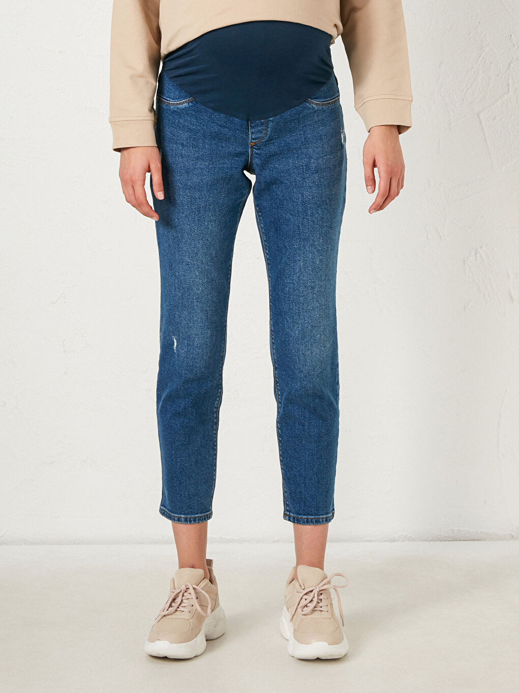 İndigo Jupıter Süper Skinny Fit Hamile Jean Pantolon-1