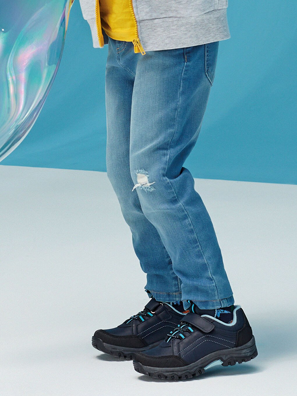 Lacivert Erkek Çocuk Trekking Ayakkabı-1