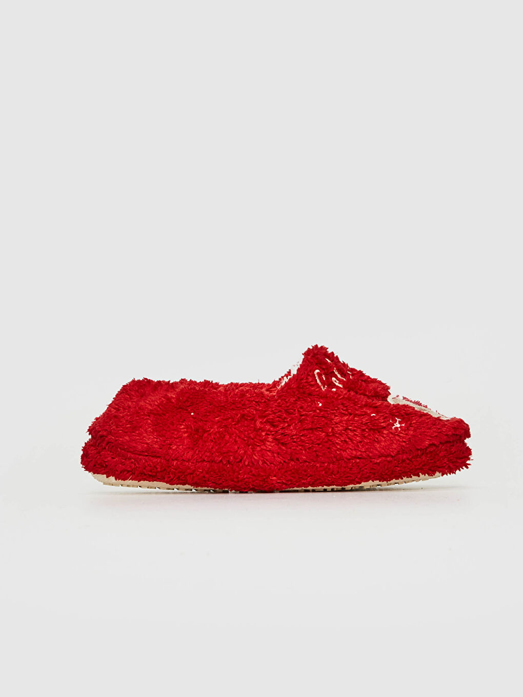 Kırmızı Erkek Çocuk Nakışlı Ev Terliği-2