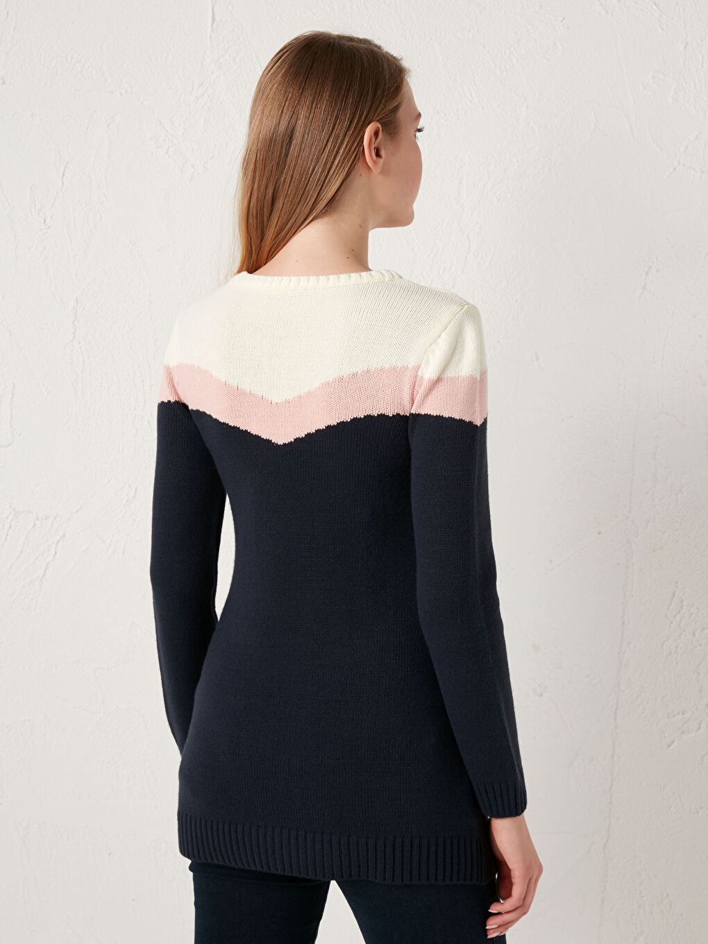 Maternity Patterned Acrylic Knitwear Tunic-2