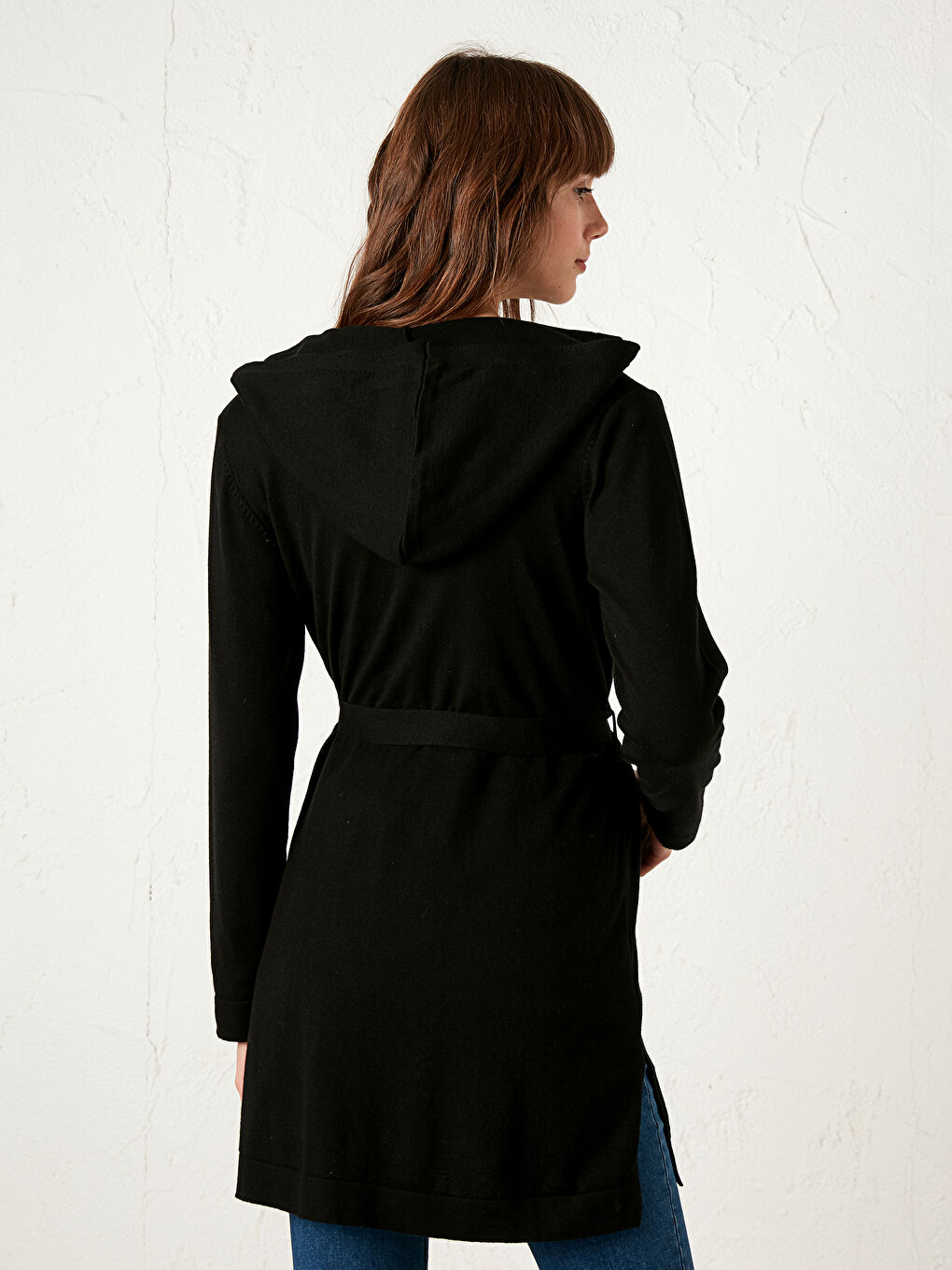 Кардиган для беременных с капюшоном из трикотажа-3