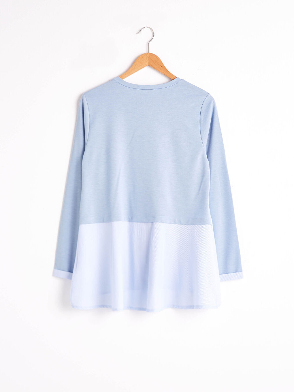 LCWAIKIKI Maternity Crew Neck Plain Maternity Sweatshirt Tunic -0WDH67Z8-GKM