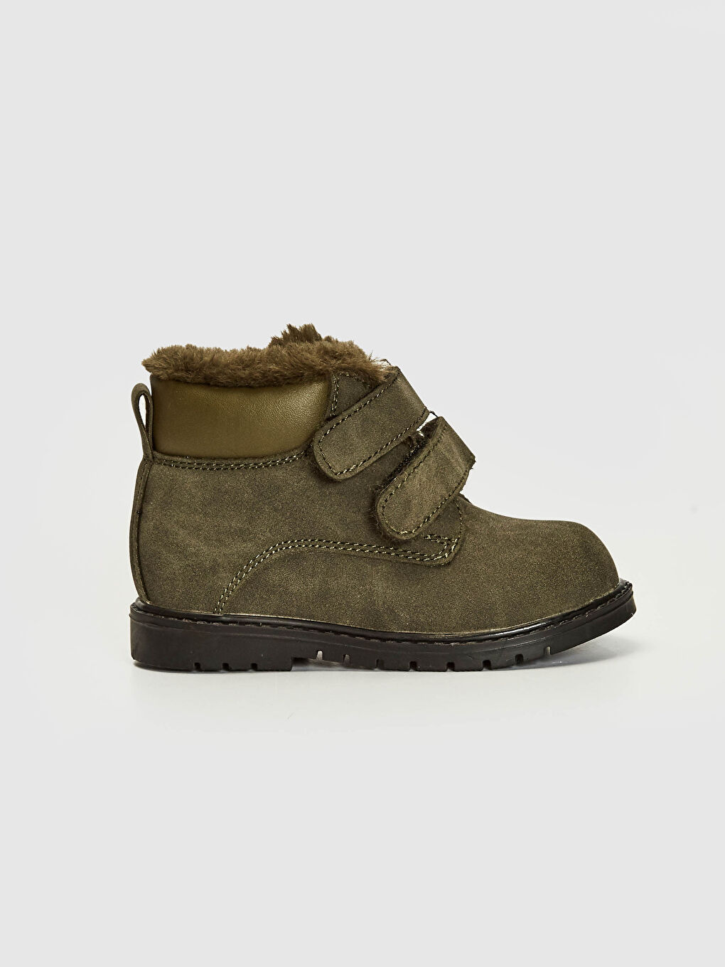 Baby Boy Suede-Look Fur Lined Boots-1