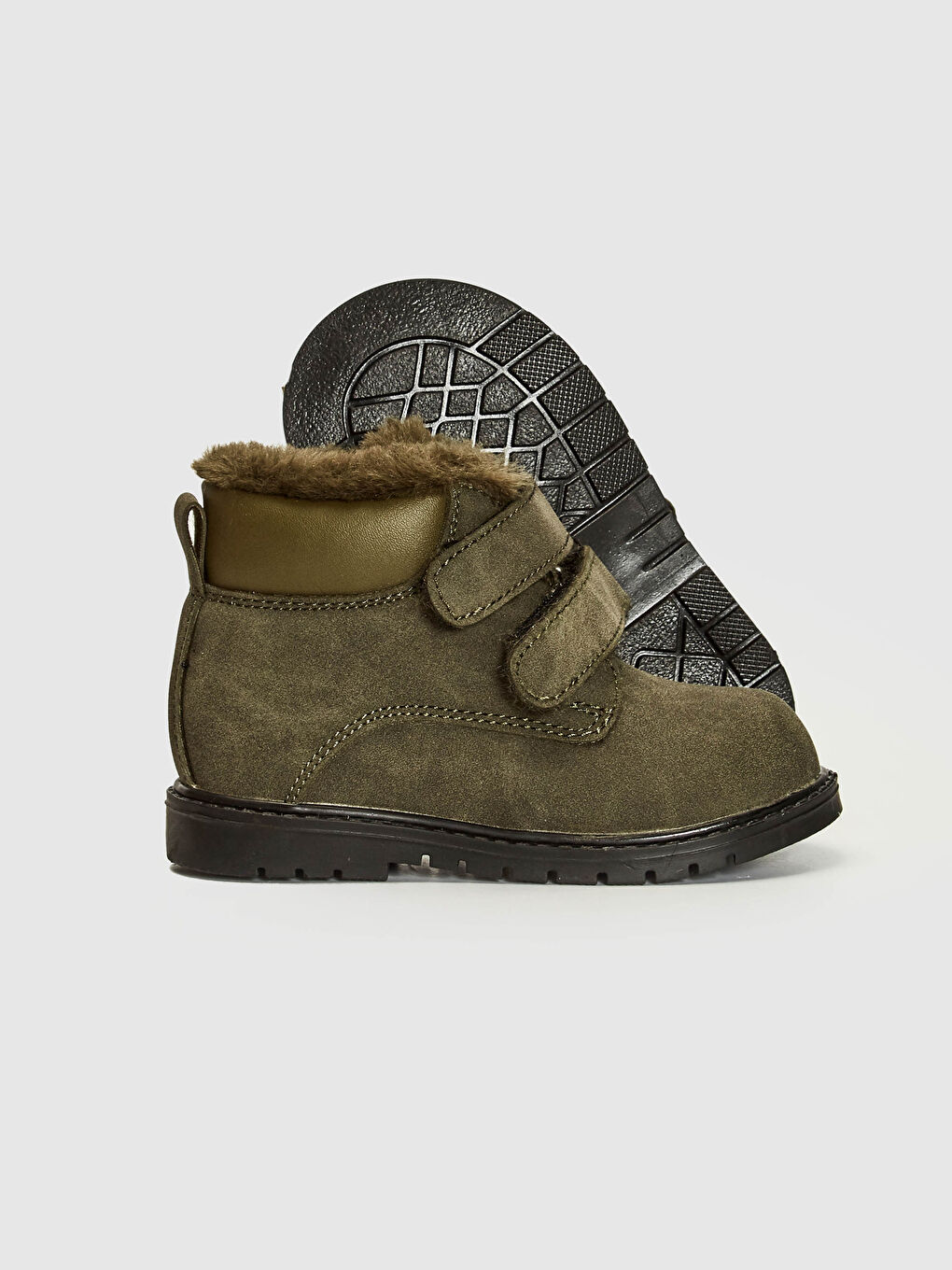 Baby Boy Suede-Look Fur Lined Boots-3