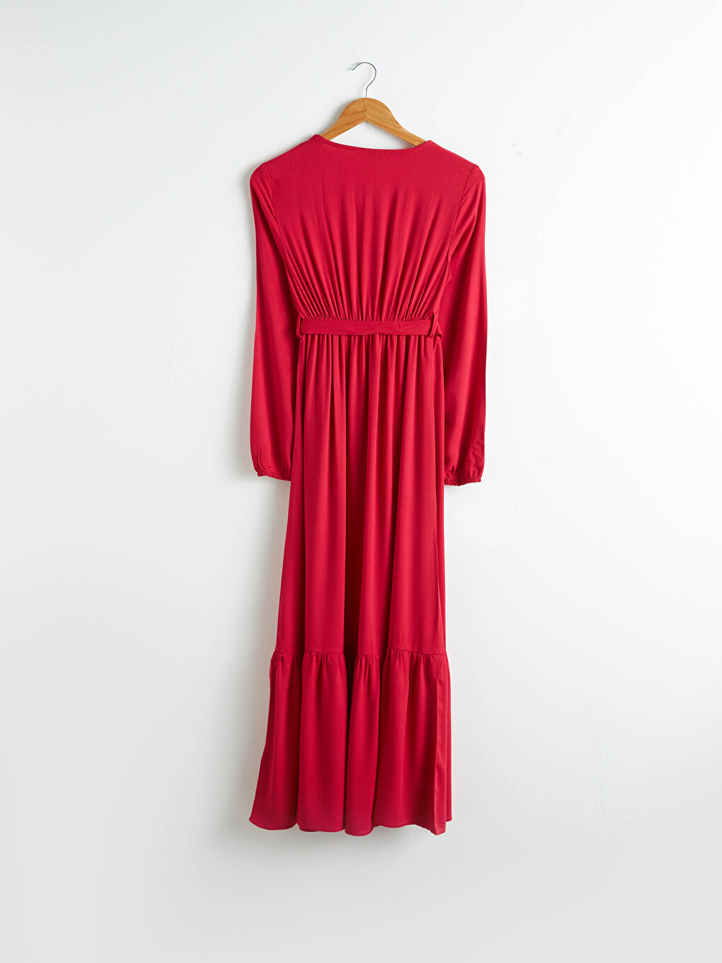 فستان طويل للتوليد بتفاصيل الكشكشة من الفيسكوز-1