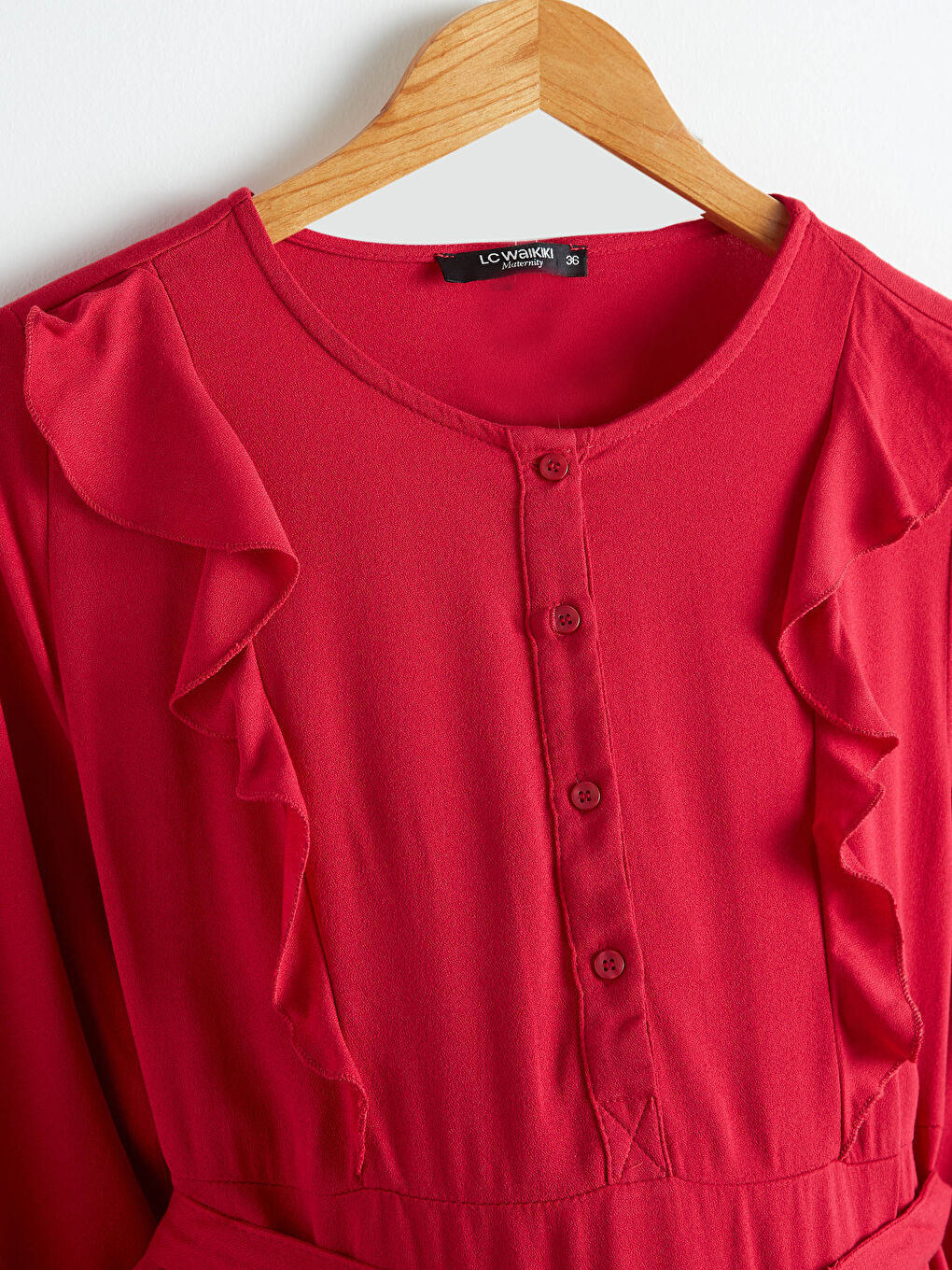 فستان طويل للتوليد بتفاصيل الكشكشة من الفيسكوز-2