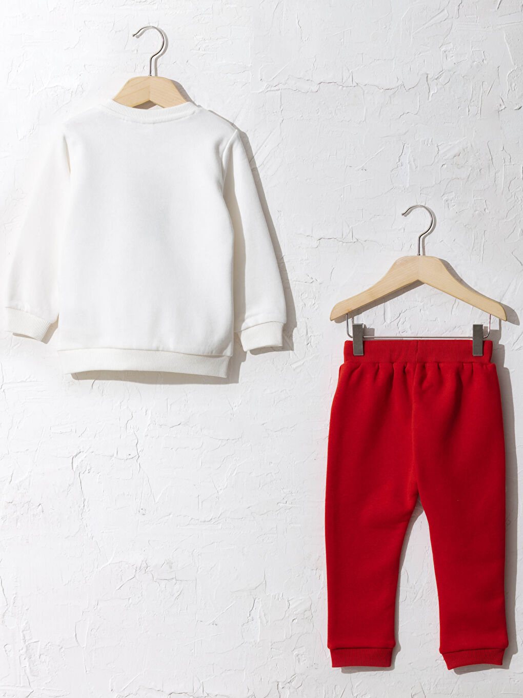 Beyaz Erkek Bebek Disney Baskılı Eşofman Takım-1