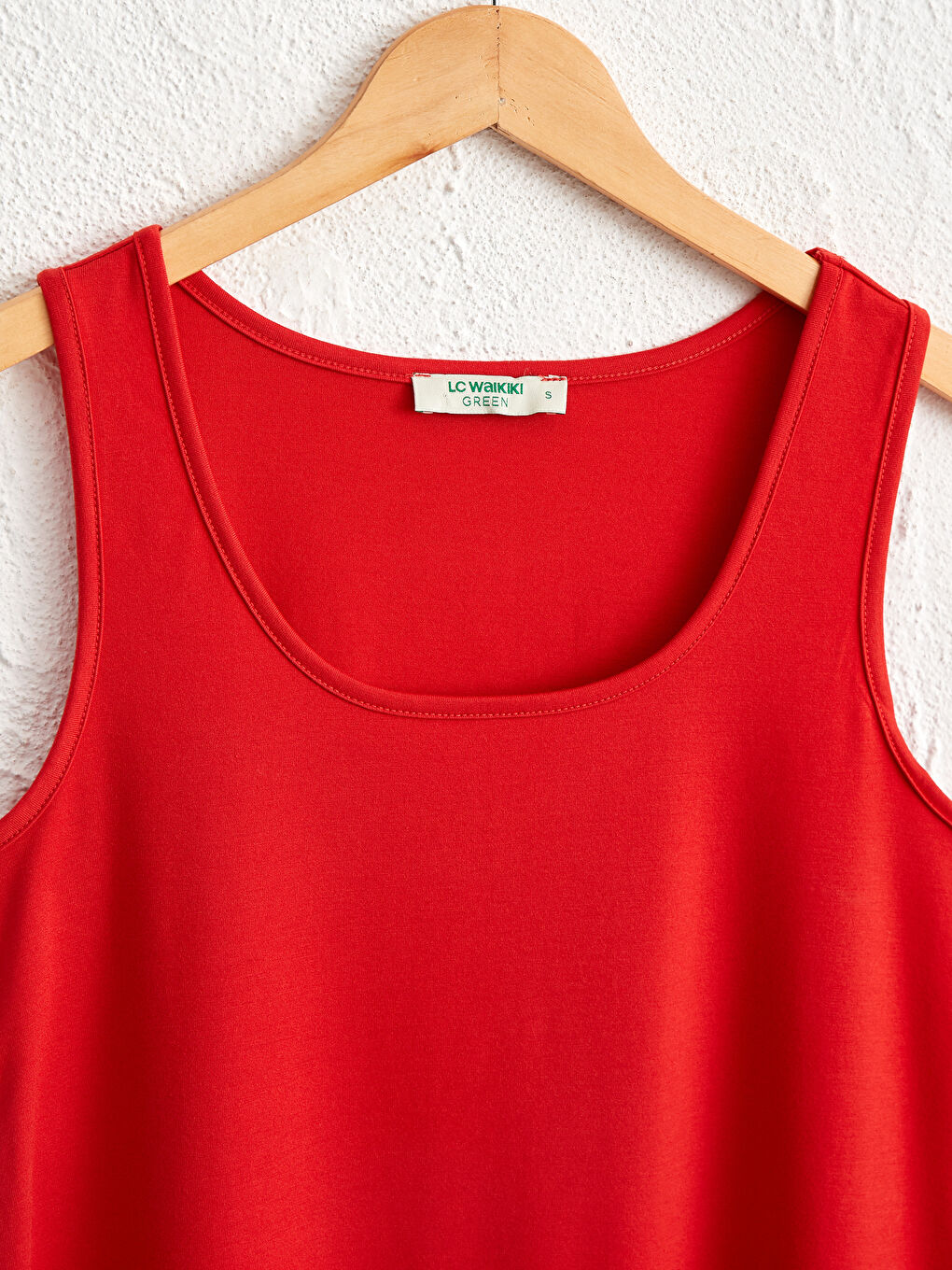 Kırmızı Düz Bisiklet Yaka Atlet-1