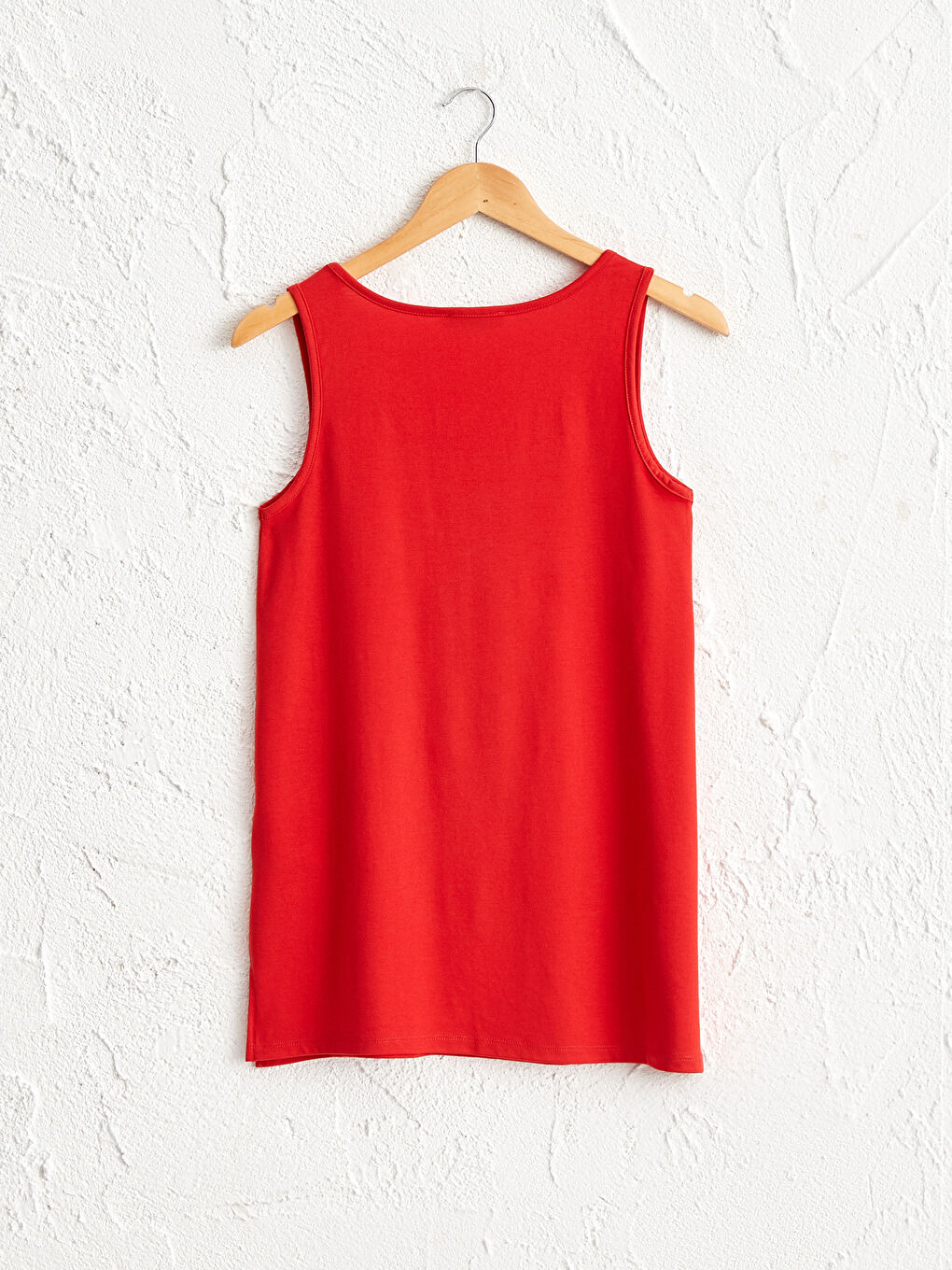 Kırmızı Düz Bisiklet Yaka Atlet-2