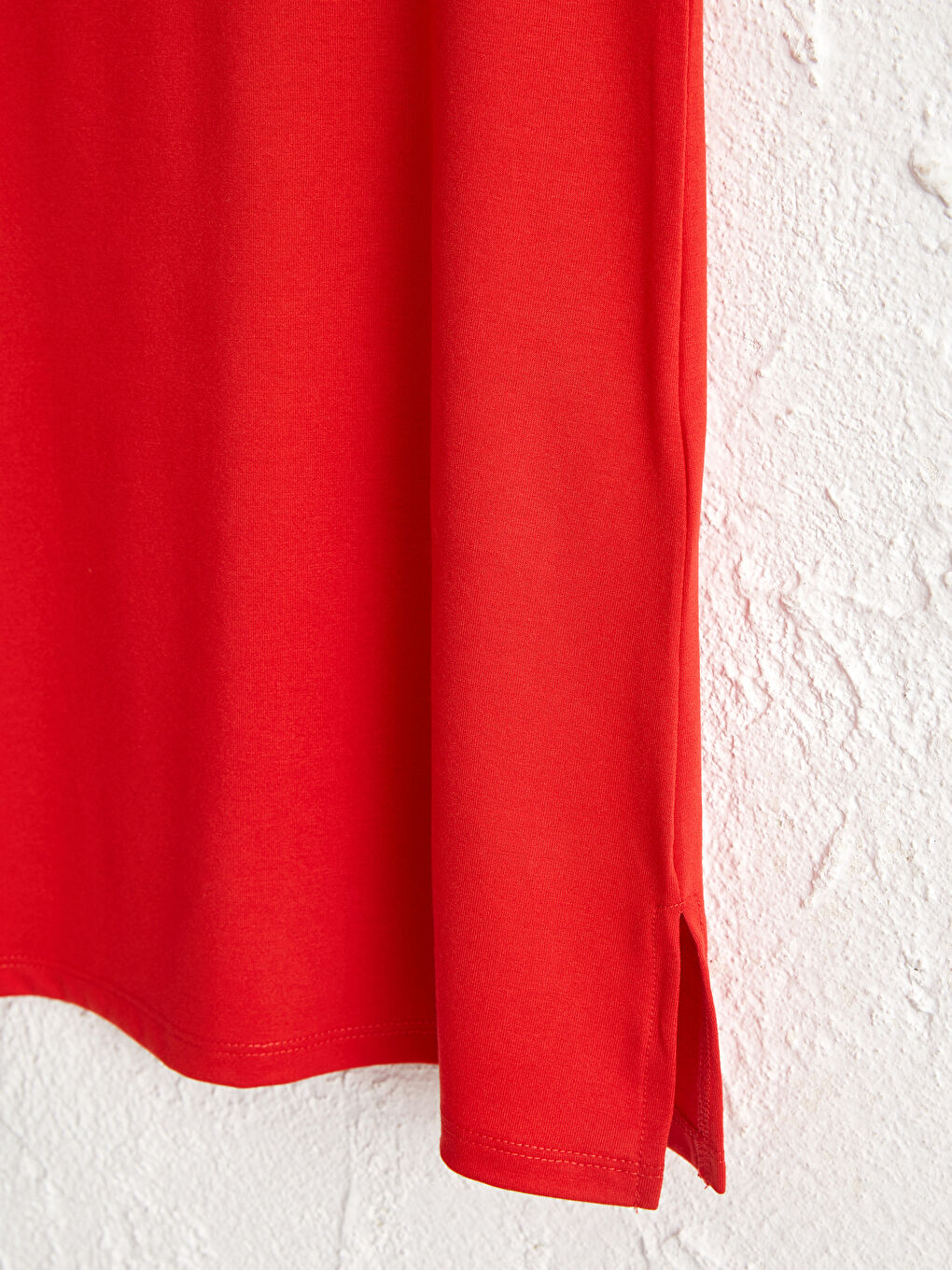 Kırmızı Düz Bisiklet Yaka Atlet-3