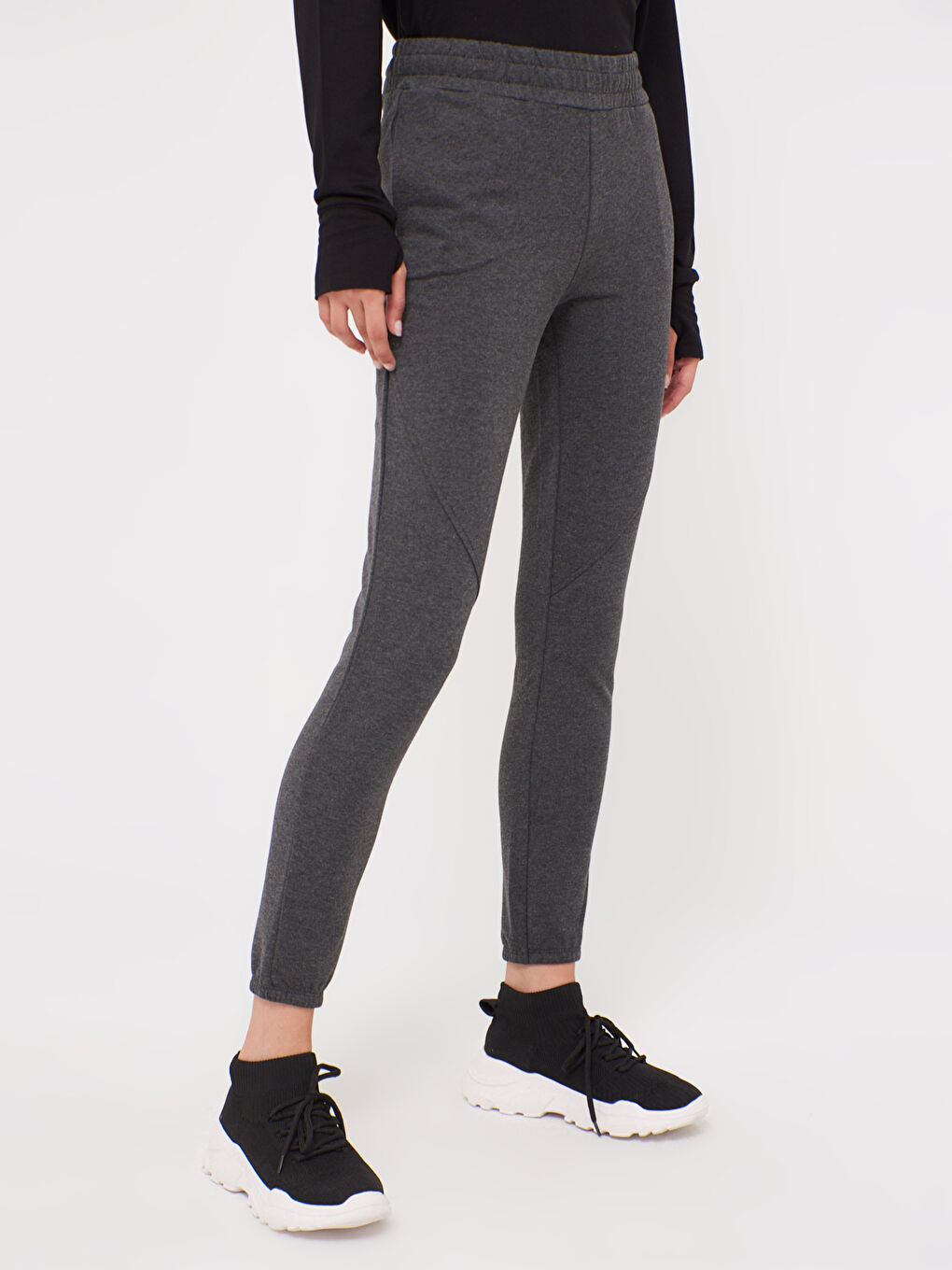 Pantalon de Survêtement Droit à Taille Élastique-2