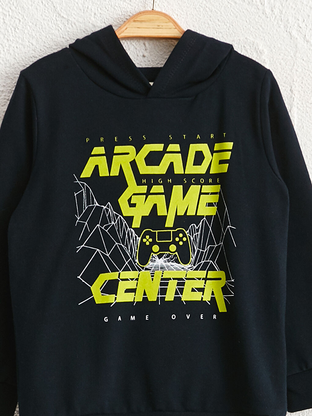 LCW Kids Erkek Çocuk Baskılı Kapüşonlu Sweatshirt -0WDJ64Z4-E1J
