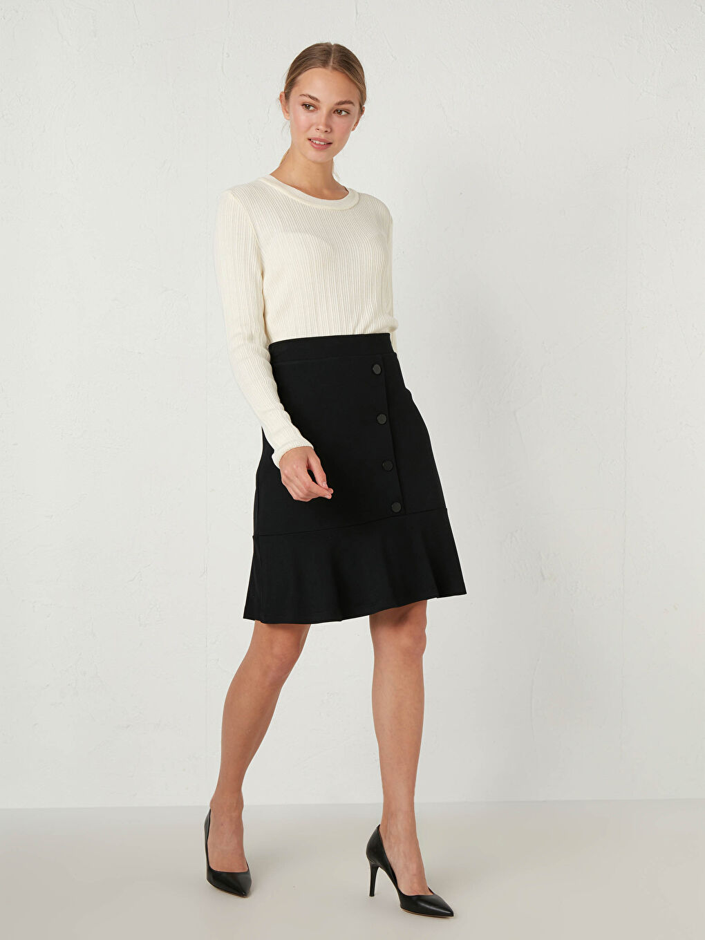 Standard Fit Women's Stretch Viscose Skirt