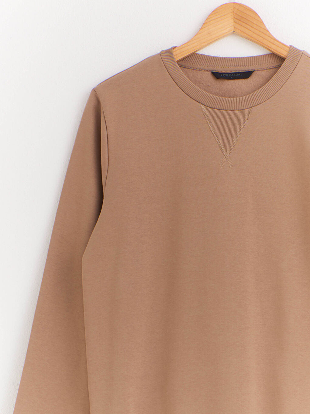 Sweat-shirt Basique à Manches Longues Col Rond-2