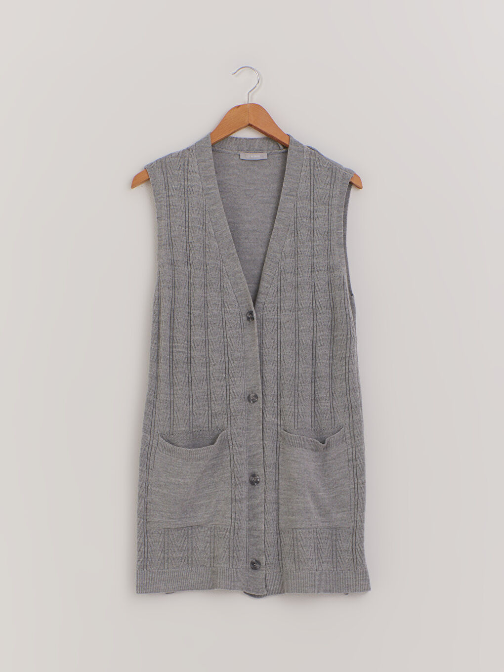 LCW Grace Lightweight Tricot Vest with Pocket -0WDL51Z8-Q76