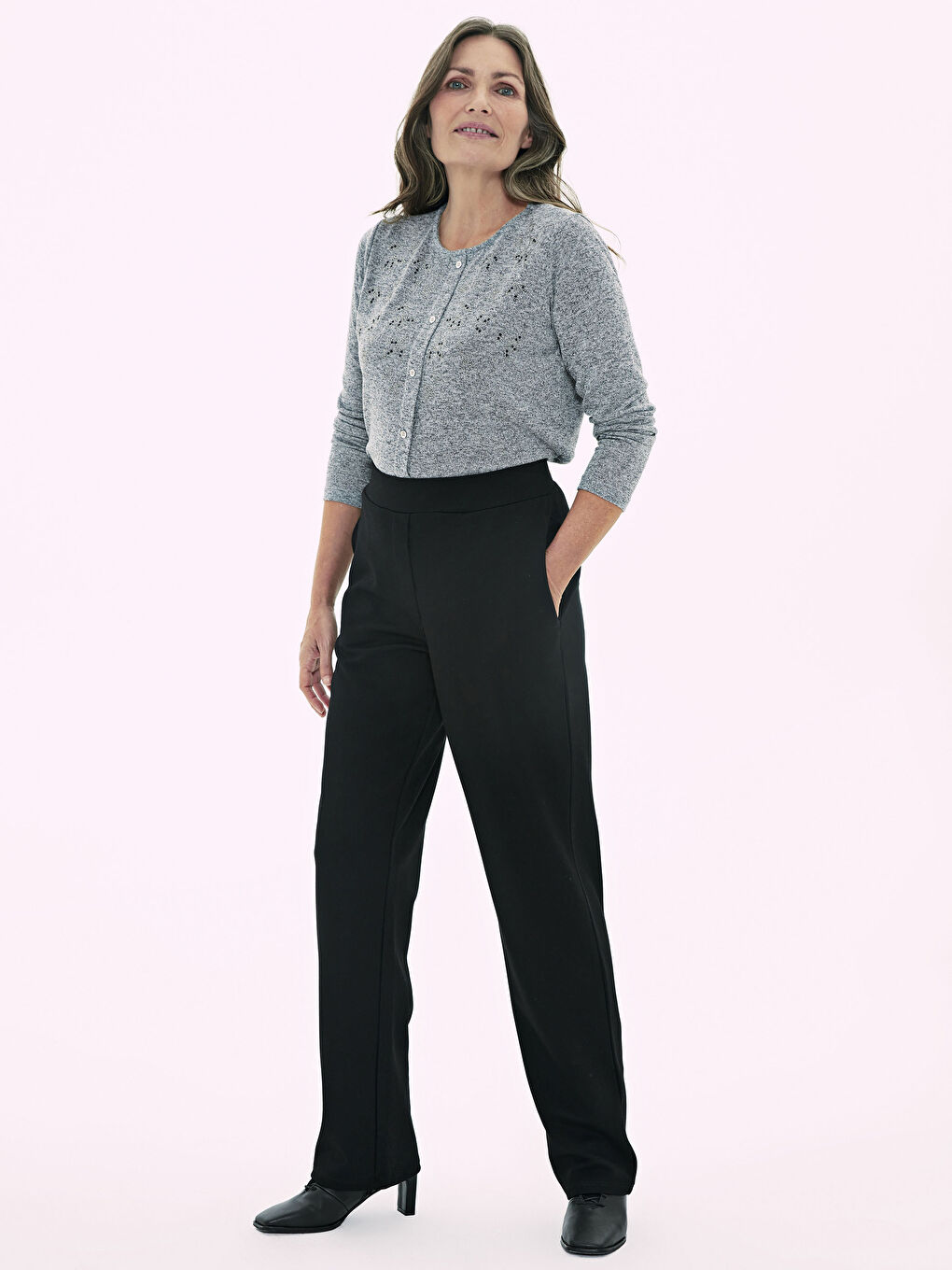 LCW Grace Elastic Waist Trousers -0WDM30Z8-CVL