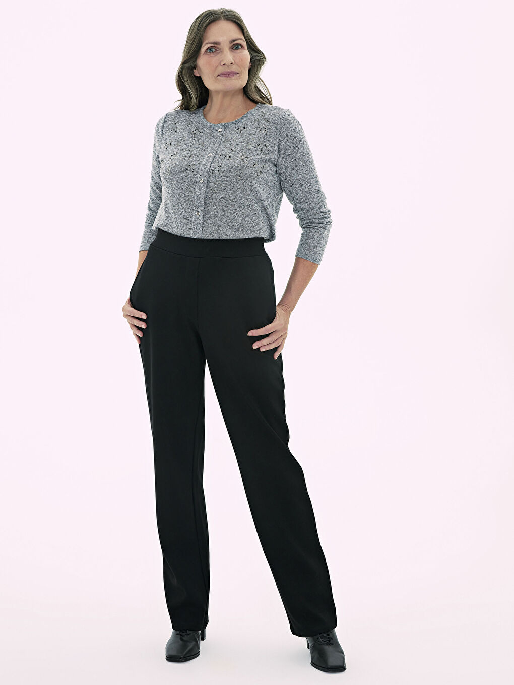 LCW Grace Elastic Waist Trousers -0WDM30Z8-CVL