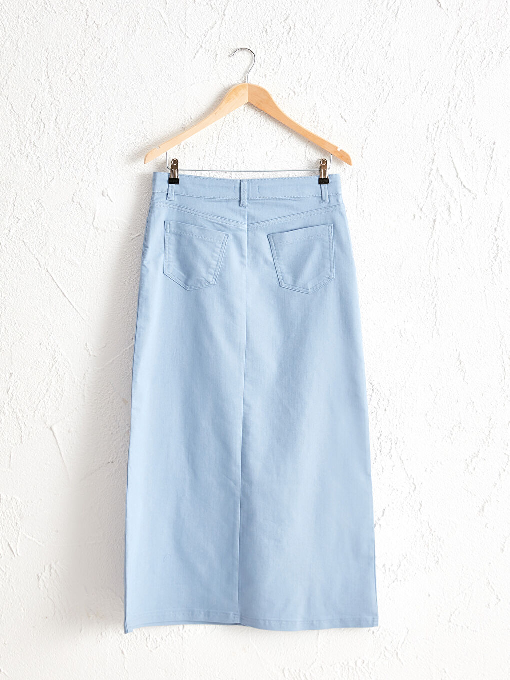 Standard Fit Women's Knee Length Jean Skirt-1