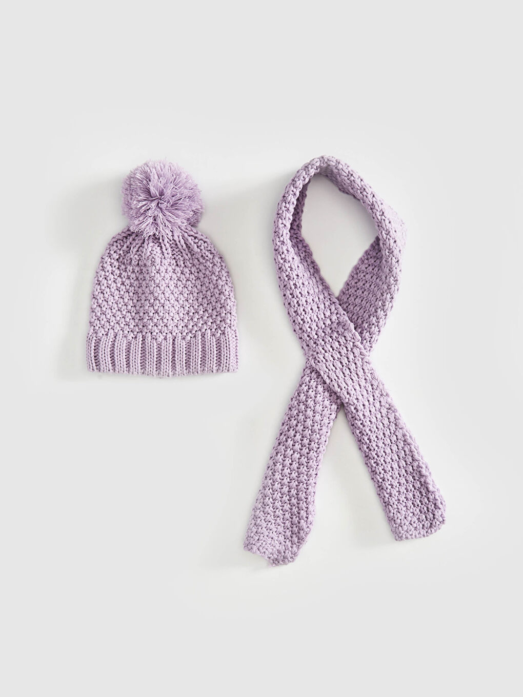 LCW baby Baby Girl's Tricot Scarf and Beret -0WDM36Z1-FW3