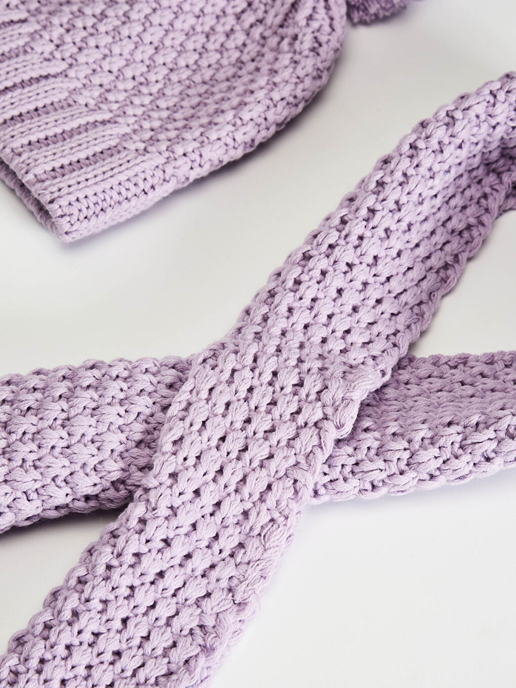 LCW baby Baby Girl's Tricot Scarf and Beret -0WDM36Z1-FW3