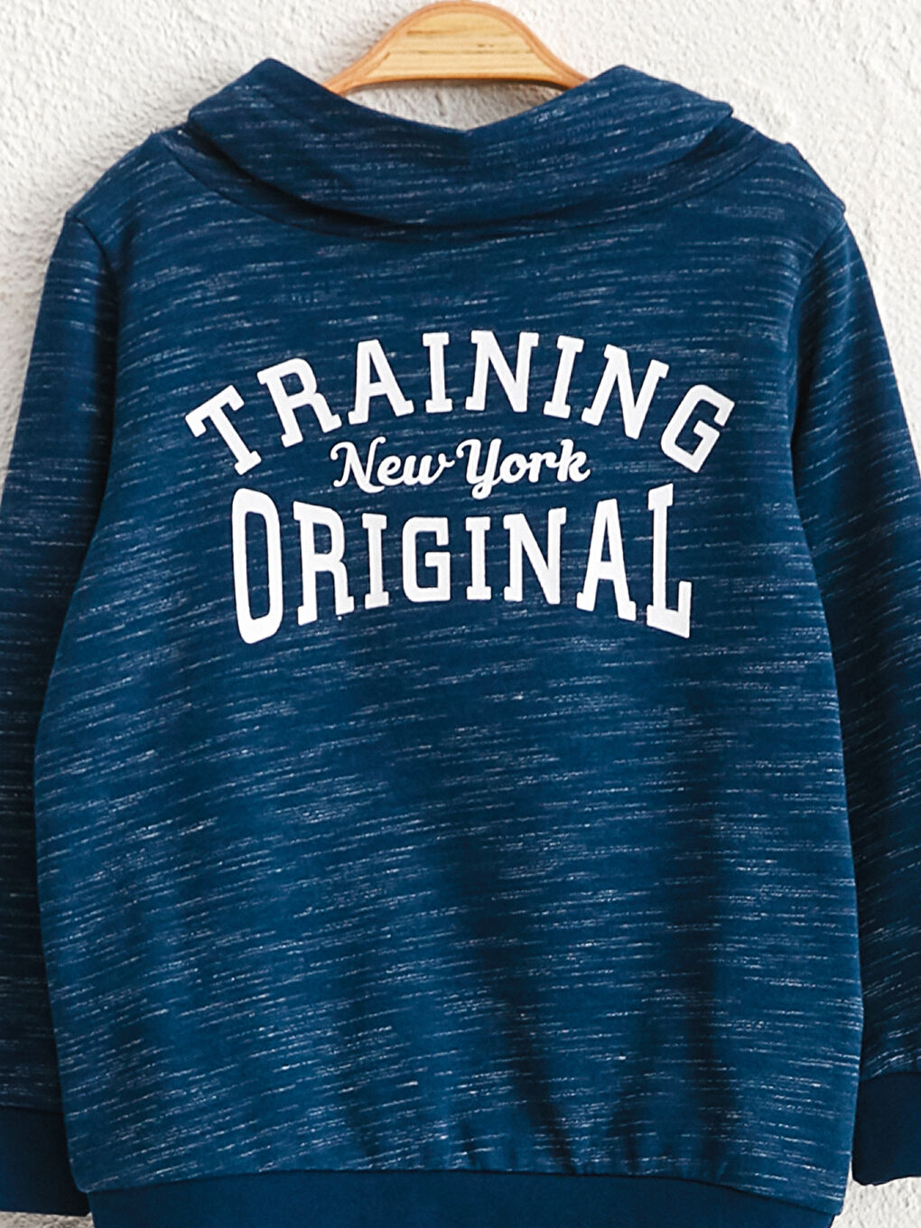 Lacivert Erkek Çocuk Baskılı Kapüşonlu Sweatshirt-2