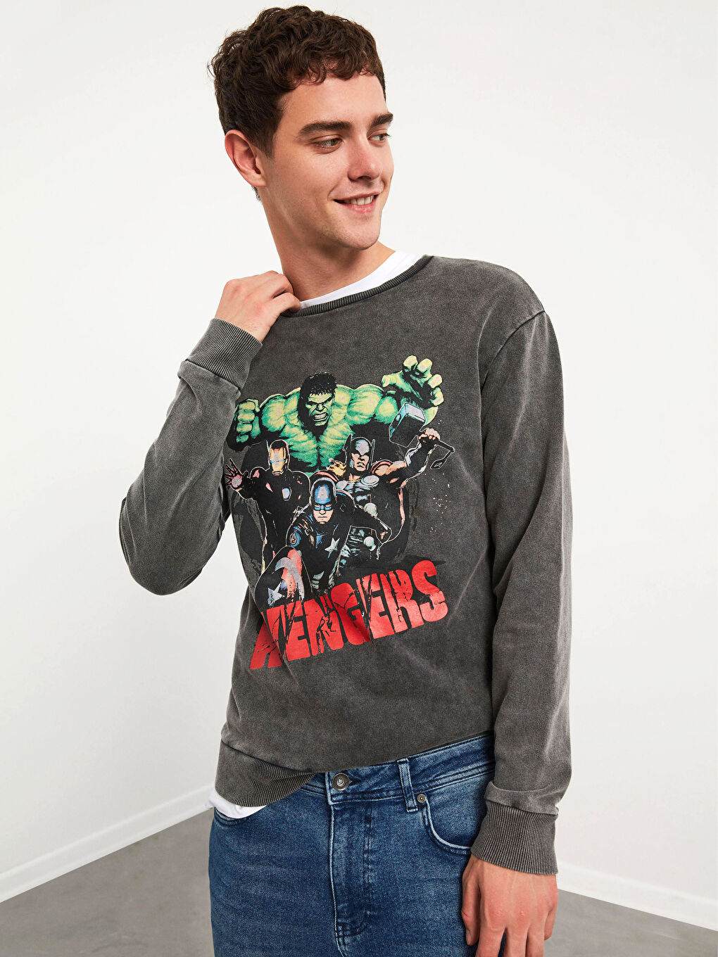 Avengers Printed Crew Neck Sweatshirt-1